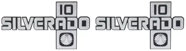 OER Silverado 10 Front Fender Emblem Set 1981-1988 Chevy Truck Blazer Suburban