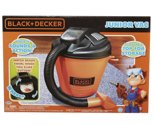 BLACK + DECKER Junior Vac Shop Vacuum Toy. Realistic Sounds