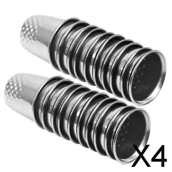 4x 10pcs Metal Needle Thimble Thimbles Ring for Sewing Quilting Cross Stitching