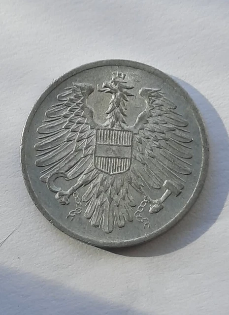 1954 Austria 2 Groschen - Aluminum World Coin -
