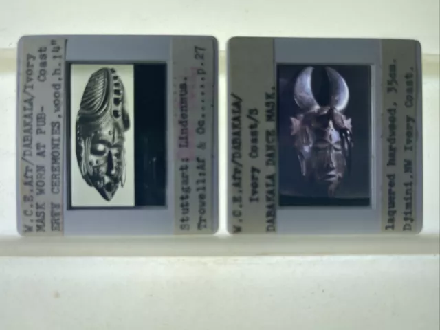Puberty Ceremony  Mask: Dabakala Ivory Coast African Tribal Art 2 35mm Slides