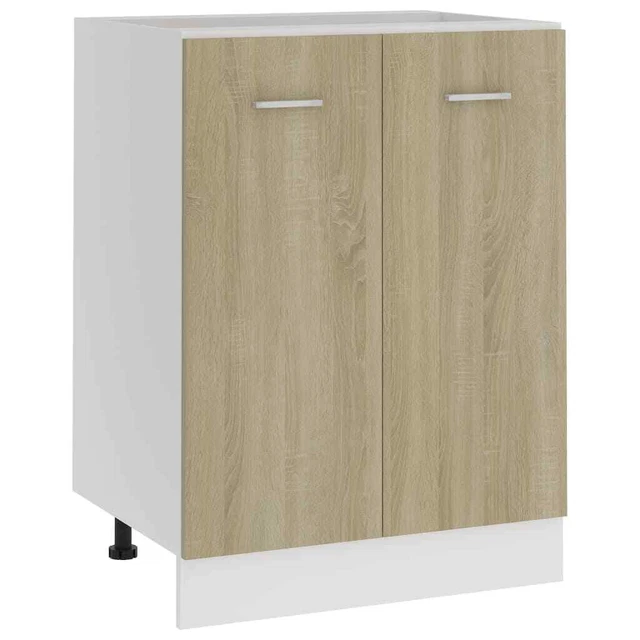 vidaXL Armoire de plancher Chêne  60x46x81.5 cm Aggloméré OBD