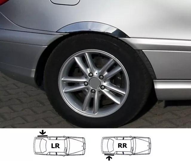 Wheel arch trims MERCEDES W639 VITO Rear wider RR LR 2pc Chrome style kit 03-14