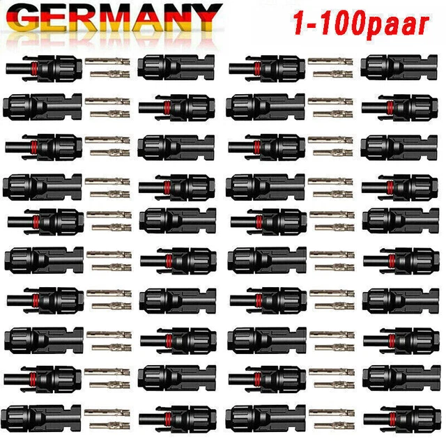 1-100 paia spina solare 2,5-6 mm2 coppia presa cavo frizione modulo solare