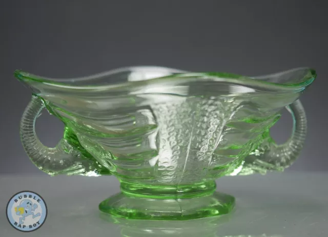 SOWERBY ART DECO GREEN GLASS ELEPHANT BOWL CIRCA 1930's 2