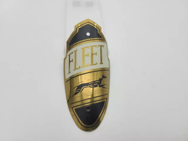 SCHWINN FLEET GREYHOUND DOG Bicycle HEAD BADGE Vintage NOT Repro Near Perfect SCHWINN FLEET GREYHOUND DOG Bicycle HEAD BADGE Vintage NOT Repro Near Perfect