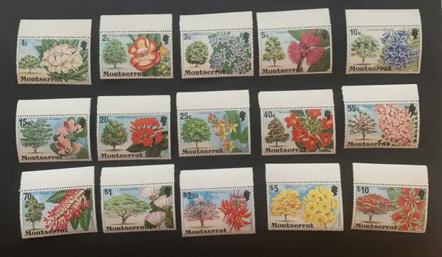 1976 MNH Gutter Montserrat Flowing Tree Stamps QE11
