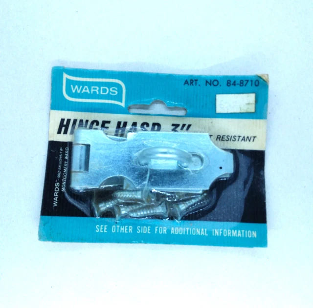 Vintage  3" Inch Rust Resistant Hinge Hasp (NOS)