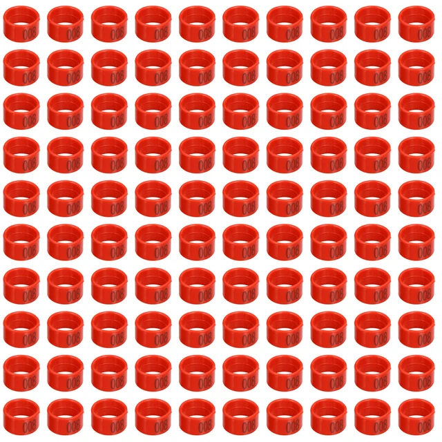 JJ Store Anelli Per Zampe - 100 Pezzi Colorati | Per Pollame, Uccelli E Piccioni | Con Clip