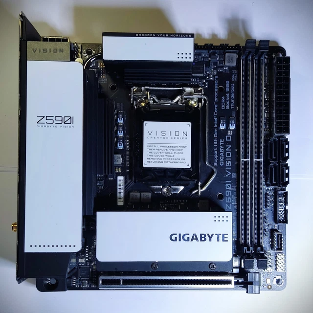 GIGABYTE Z590I VISION D MiniITX LGA1200 Motherboard for 10th/11th Gen