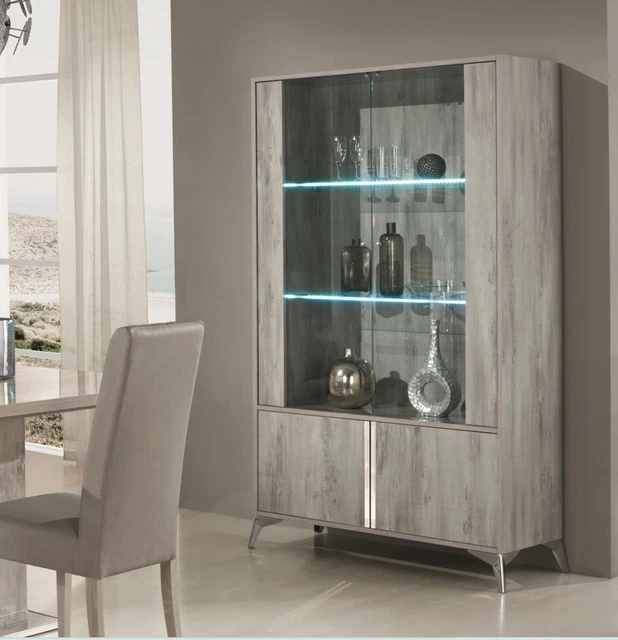 VITRINE 2 PORTE Bois Armoire Vitrines Salon Regard Armoires Design