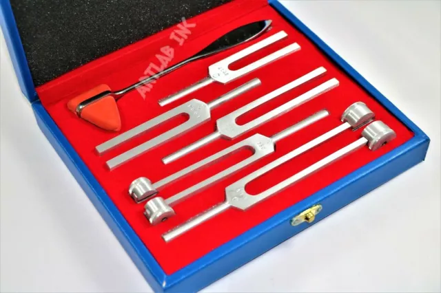 Ensemble de 6 diapasches médicaux chiropratiques physiques instruments - avec HARD CS 2