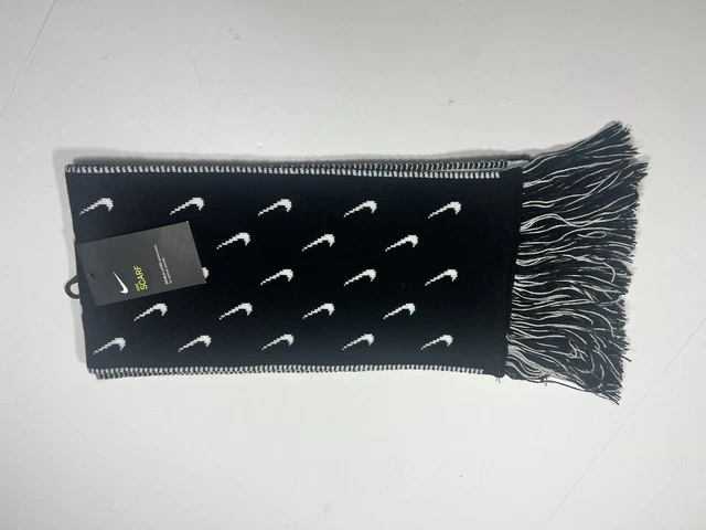 Nike Scarf new with tags Black & White With Nike Swoosh Logo 7”x 64” Bin 96