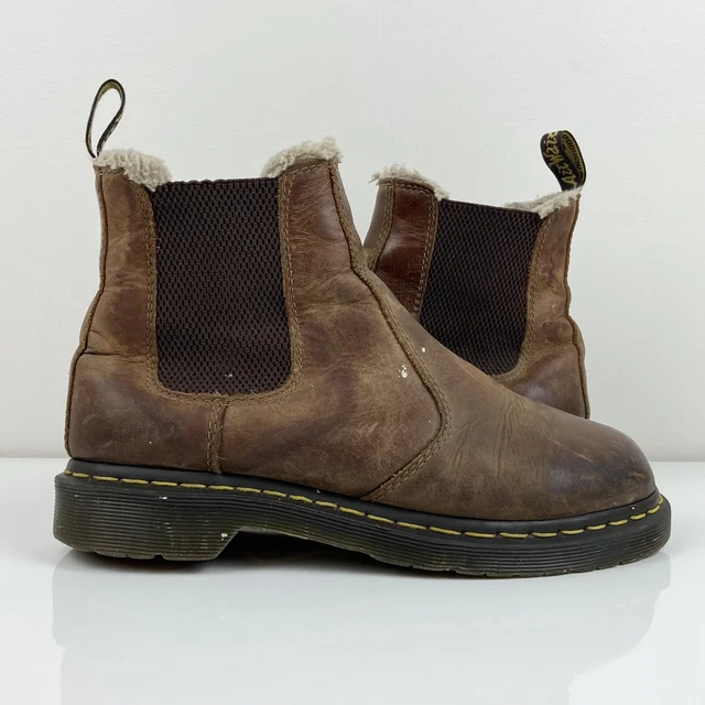 Dr. Doc Martens Women’s Leonore Brown Leather Faux Fur Chelsea Boots Size 8.5 Dr. Doc Martens Women’s Leonore Brown Leather Faux Fur Chelsea Boots Size 8.5
