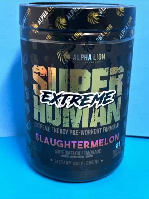 Alpha Lion SuperHuman EXTREME Pre Workout 21 Serving Slaughter Melon Exp 10/2025