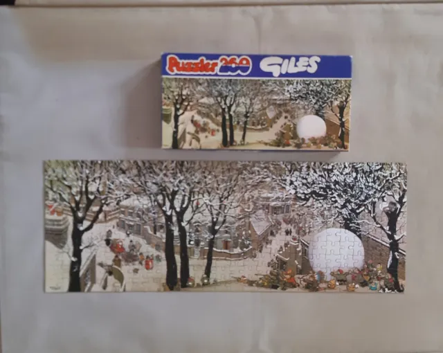 Vintage GILES Comic Strip Jigsaw 260 pieces.🧩 By Hestair Puzzles 1970s Complete