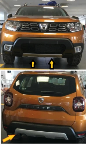 Lot De 2 Protections Métal Papillon Pour Dacia Duster 2018+ – Décoration Vitre Noire Élégante Et Robuste