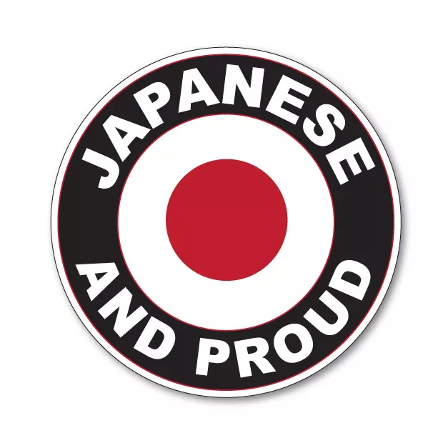 2 x JAPANESE AND PROUD - Flag Car Van Lorry vinyl Self Adhesive stickers