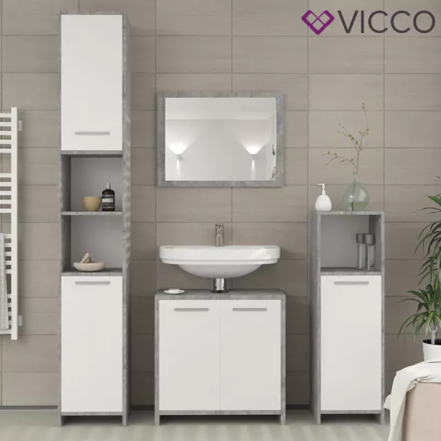 VICCO mueble bajo lavabo ILIAS blanco antracita - mueble de baño