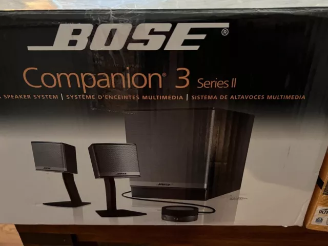 Bose Companion 3 Series II Multimedia Computer Speaker System With Cords & Box