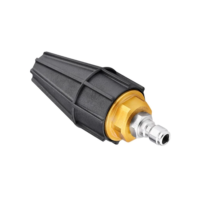 Buse Turbo Rotative Pour Nettoyeur Haute Pression + 7 Embouts - Connexion 1/4" - Jusqu'à 4000 PSI - Pour Béton, Voiture