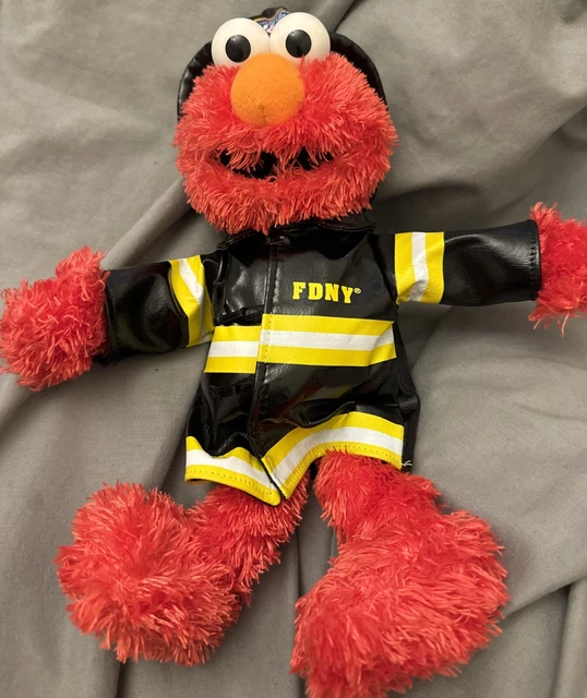 Firefighting Elmo SESAME STREET FIREFIGHTER Elmo 2009 FDNY Plush Soft Toy £15.00 ...