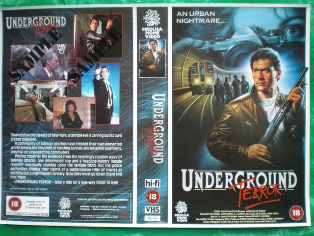 UNDERGROUND TERROR (Medusa) - Vhs Video Sleeve Only £6.95 - PicClick UK