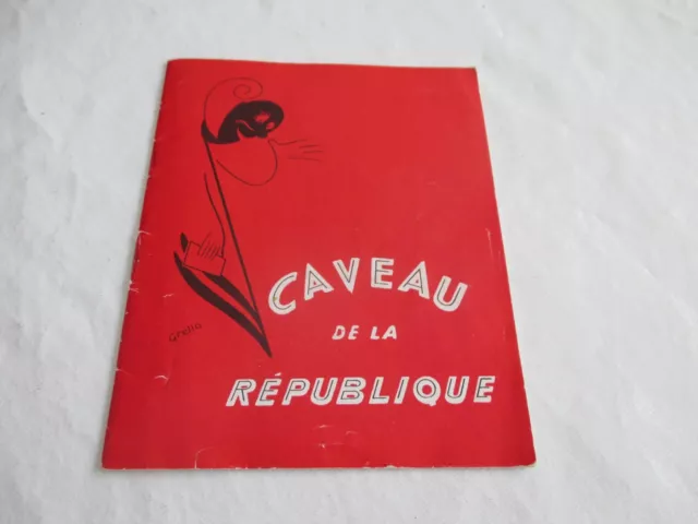 Programme caveau de la république Paris (75) - " sonnons les cloches " 1953