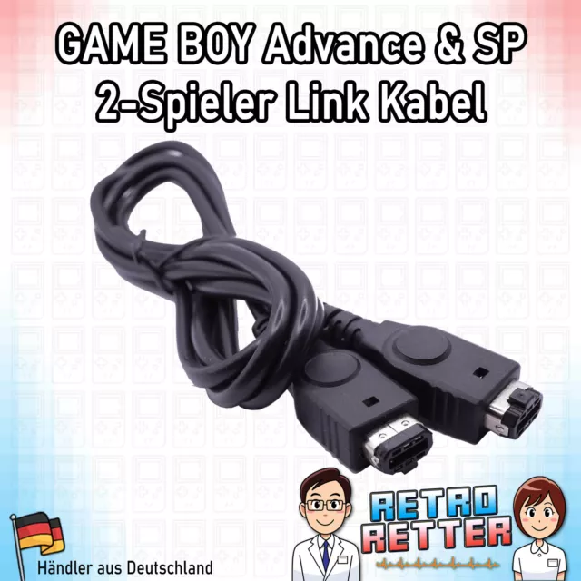 GBA & GBA SP 2 Spieler Link Kabel GameBoy Advance + SP Player Connect Cable NEU