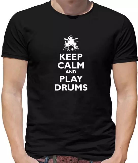 T-shirt da uomo Keep Calm And Play Drums - batterista - batteria - musica