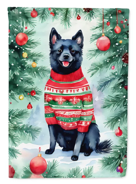 Schipperke Christmas Flag Garden Size DAC3624GF