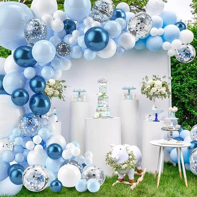 BALLOON ARCH KIT + Garland Balon Baby Shower Blue Boy Theme Birthday ...