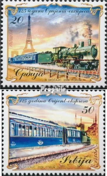 Briefmarken Serbien 2008 Mi 255-256 postfrisch Eisenbahn