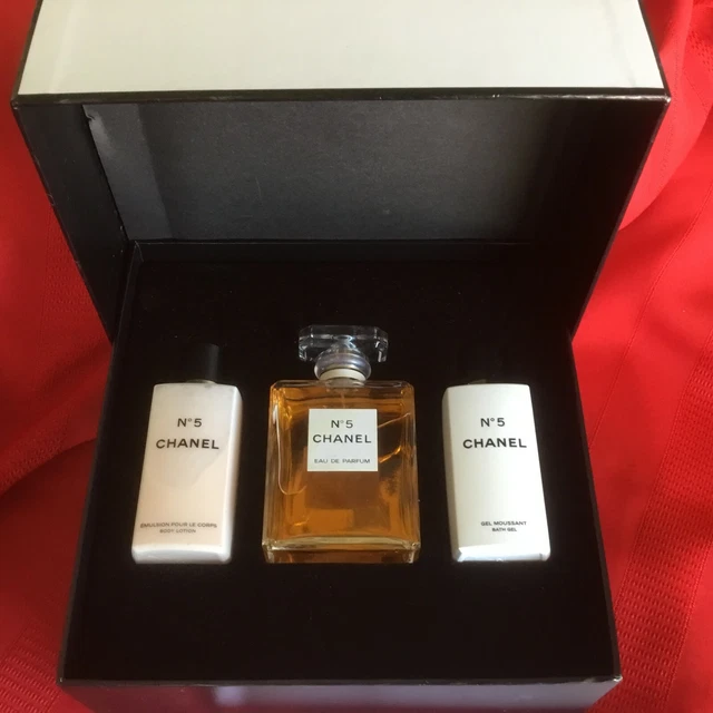 CHANEL NO 5 GIFT SET with EAU DE PARFUM, BODY LOTION, BATH GEL 3.4 oz each  $199.00 - PicClick