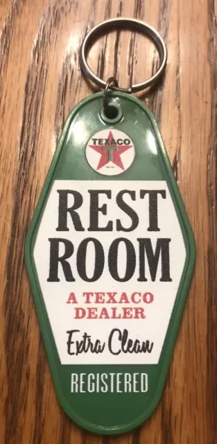 vintage Texaco Gas Station Restroom Keychain