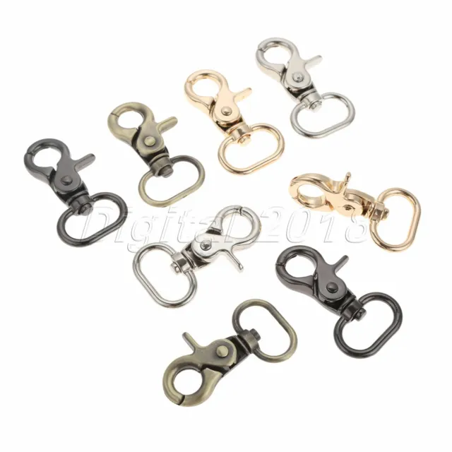 5Pcs 4Colors Bag Lobster Swivel Clasps Clips Snap Hook Buckle DIY For Keychain