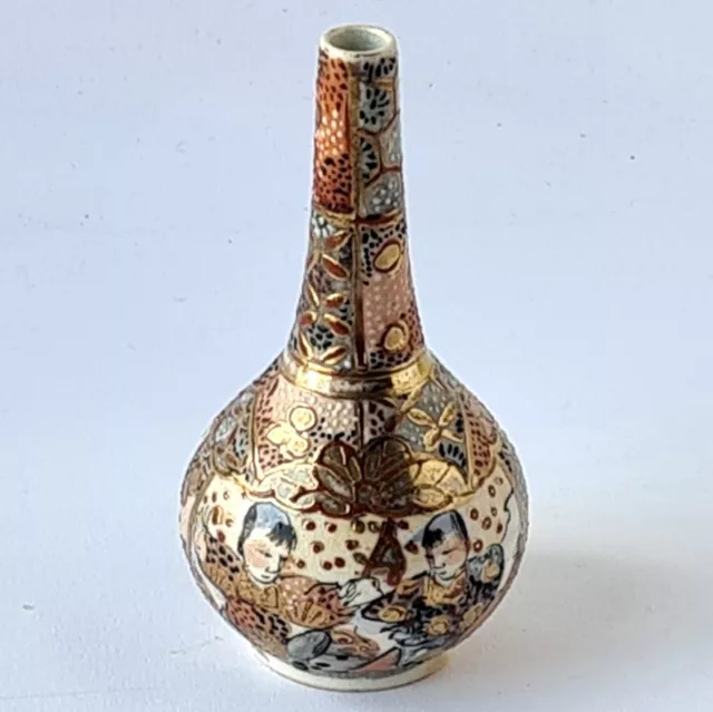 Collectable Satsuma Vase, Hand Painted, Japan, Um 1900 P253