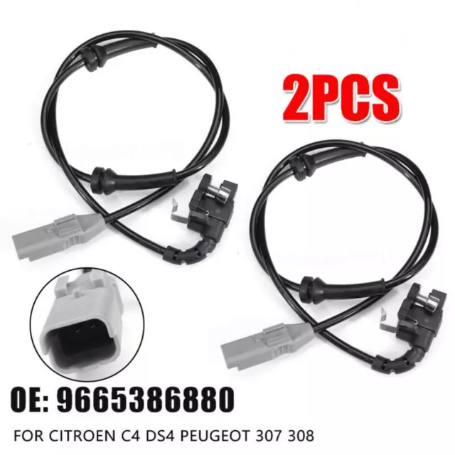 2Pcs ABS Speed Sensor For Citroën C4 Peugeot 307 308 Rear Left & Rear Right UK