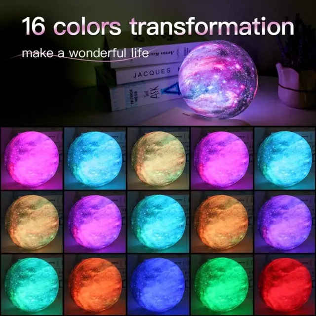 15CM 3D LED Mond Lampe Moon Light Touch Sensor Mondlicht Kinder Nachtlicht Licht 3