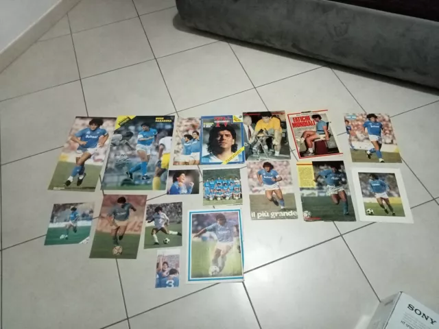 Lotto 17 Poster Anni 80 Diego Armando Maradona Del Napoli Tutti In Foto