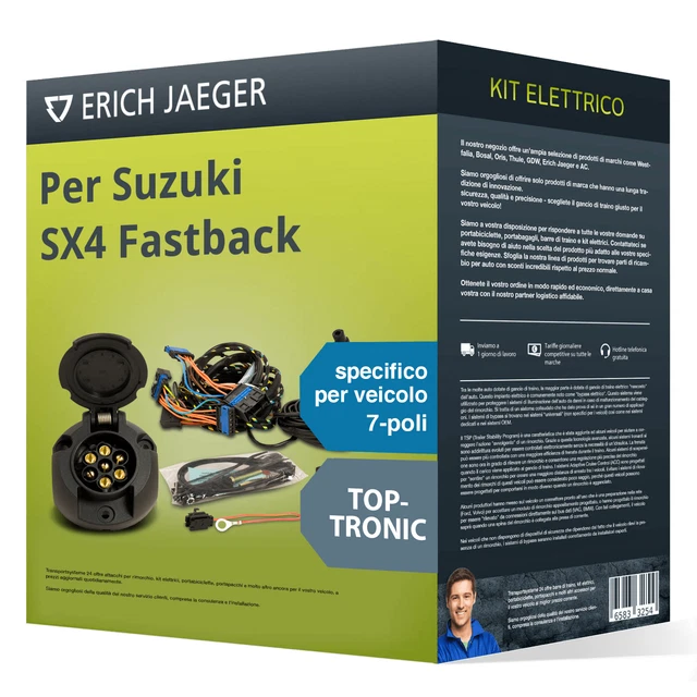 Kit elettrico specifico 7 poli adatto per SUZUKI SX4 Fastback, 13- Jaeger Nuovo