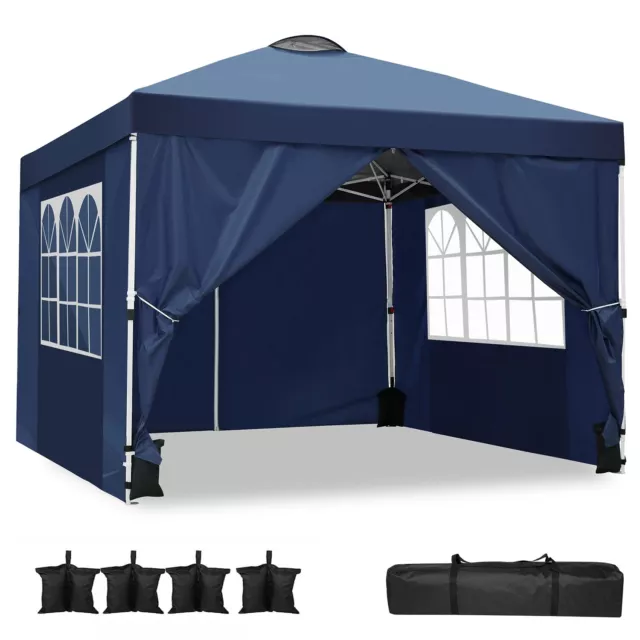 Pavillon 3x3 m Wasserdicht Faltpavillon Pop Up Partyzelt Gartenzelt UV Schutz