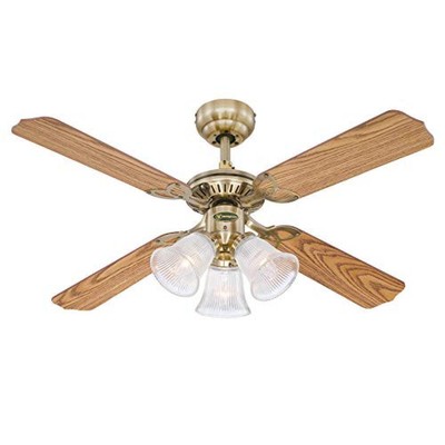 Westinghouse Design Ventilatore a Soffitto Lampada MONARCH TRIO 132 cm con interruttore 