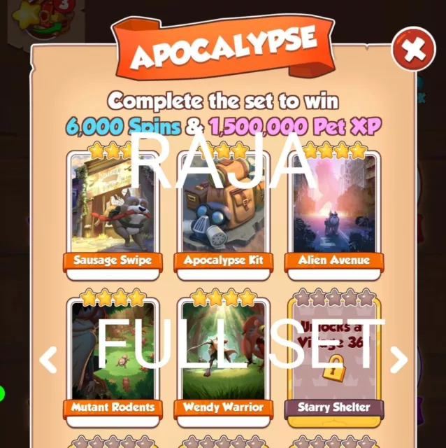 Apocalypse Coin Master Full Set-Coin Master Cards