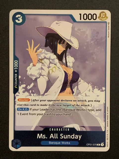 Ms. All Sunday | OP01-079 R | Blue | Romance Dawn | One Piece TCG