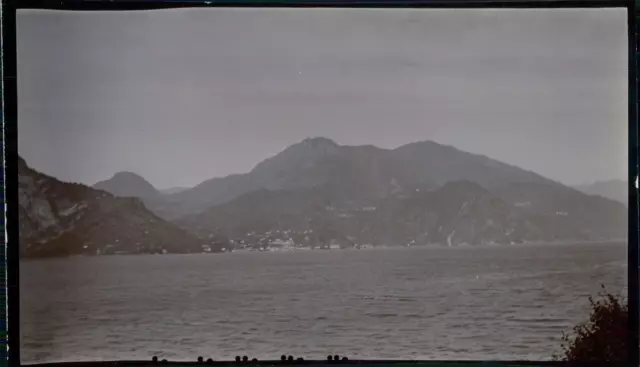 Italie, Lac Como, Vue sur le lac, ca.1900, Vintage citrate print vintage citrate