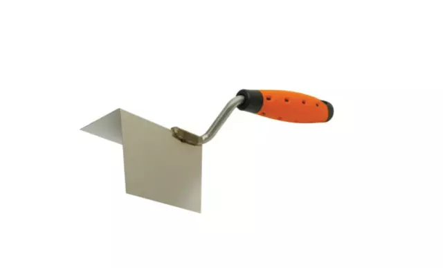 Stainless Steel External Corner Trowel with Soft Grip Plastering Outside Spatula