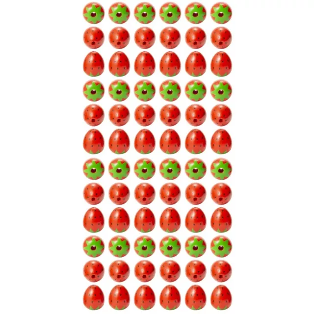 100 Pcs Erdbeer-Holzperlen Muhe Ohrringe Zur Schmuckherstellung
