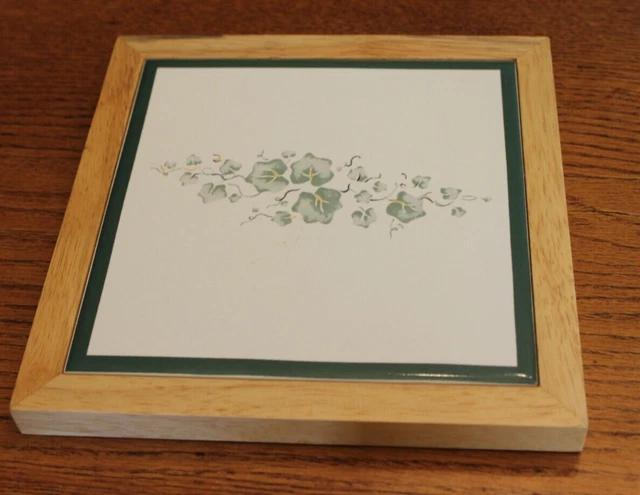 Corelle Coordinates Callaway Ivy Swirl Wooden Trivet