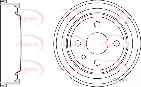 Apec Brake Drum Rear DRM9126 Fits Opel Astra Astra Classic Kadett Vauxhall Astra